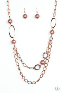 Paparazzi "Mega Metal" Copper Necklace & Earring Set Paparazzi Jewelry