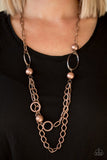 Paparazzi "Mega Metal" Copper Necklace & Earring Set Paparazzi Jewelry