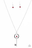 Paparazzi "Open New Doors" Red Necklace & Earring Set Paparazzi Jewelry