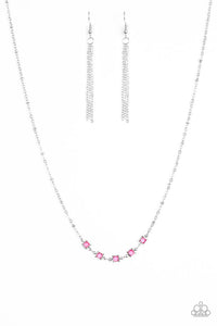 Paparazzi "Gleam World" Pink Necklace & Earring Set Paparazzi Jewelry