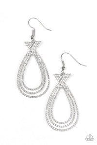 Paparazzi "Fair Fame" White Earrings Paparazzi Jewelry