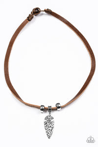 Paparazzi "Every CAVEMAN For Himself" Brown Urban Necklace Unisex Paparazzi Jewelry