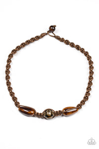 Paparazzi "Jungle Tales" Brown Twine Wooden Accent Urban Necklace Unisex Paparazzi Jewelry