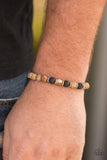 Paparazzi "Levelheaded" Brown Stone Black Lava Stone Urban Bracelet Unisex Paparazzi Jewelry