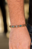 Paparazzi "Purity" Blue & Brown Stone Silver Accent Urban Bracelet Unisex Paparazzi Jewelry