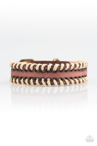 Paparazzi "Trail Excursion" Brown Leather Urban Bracelet Unisex Paparazzi Jewelry