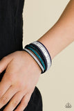 Paparazzi "Just In SHOWTIME" Blue Wrap Bracelet Paparazzi Jewelry