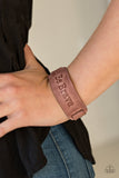 Paparazzi "Put On A Brave Face" Brown Leather Stamped "BE BRAVE" Urban Bracelet Unisex Paparazzi Jewelry