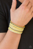 Paparazzi "Victory Shine" Yellow Wrap Bracelet Paparazzi Jewelry