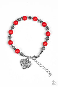 Paparazzi "Desert Heartthrob" Red Bracelet Paparazzi Jewelry