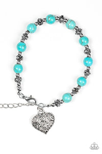 Paparazzi "Desert Heartthrob" Blue Bracelet Paparazzi Jewelry