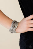Paparazzi "Big City Shimmer" Silver Wrap Bracelet Paparazzi Jewelry