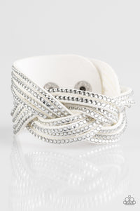 Paparazzi "Big City Shimmer" White Wrap Bracelet Paparazzi Jewelry