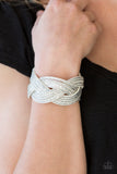 Paparazzi "Big City Shimmer" White Wrap Bracelet Paparazzi Jewelry