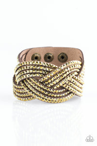 Paparazzi "Top Class Chic" Brass Wrap Bracelet Paparazzi Jewelry