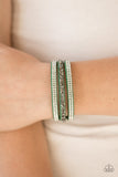 Paparazzi "Mega Glam" Green Wrap Bracelet Paparazzi Jewelry