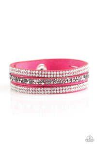 Paparazzi "Mega Glam" Pink Wrap Bracelet Paparazzi Jewelry