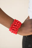 Paparazzi "Tropical Bliss" Red Bracelet Paparazzi Jewelry