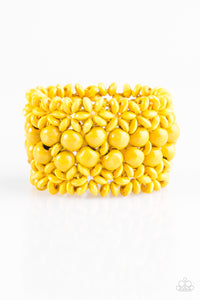 Paparazzi "Tropical Bliss" Yellow Bracelet Paparazzi Jewelry
