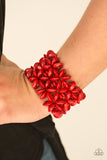 Paparazzi "Hawaii Haven" Red Bracelet Paparazzi Jewelry