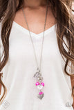 Paparazzi "Take The Plunge" FASHION FIX Pink Necklace & Earring Set Paparazzi Jewelry