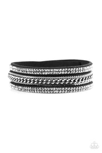 Paparazzi "Unstoppable" Black Wrap Bracelet Paparazzi Jewelry