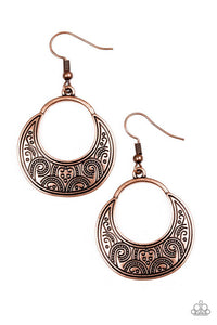 Paparazzi "Noble Native" Copper Earrings Paparazzi Jewelry