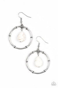 Paparazzi "Stone Style" White Earrings Paparazzi Jewelry