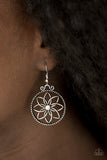 Paparazzi "Bloom Bloom" White Earrings Paparazzi Jewelry