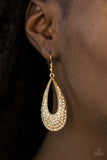 Paparazzi "Big-Time Spender" Gold Earrings Paparazzi Jewelry