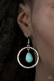 Paparazzi "Stone Style" Blue  Earrings Paparazzi Jewelry