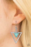 Paparazzi "Triassic Princess" Blue Turquoise Earrings Paparazzi Jewelry