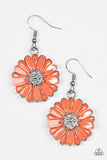 Paparazzi "Distracted By Daisies" Orange Earrings Paparazzi Jewelry