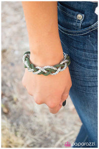 Paparazzi "Catwalk Crawl" Green Bracelet Paparazzi Jewelry