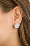 Paparazzi "Hibiscus Springs" White Post Earrings Paparazzi Jewelry