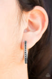 Paparazzi Go Ahead and TRIBE" Silver Stud Hoop Earrings Paparazzi Jewelry