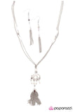 Paparazzi "Deliberately Delicate" White Necklace & Earring Set Paparazzi Jewelry