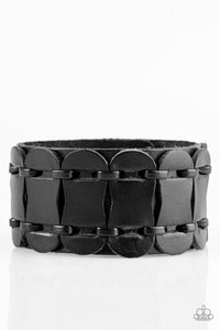 Paparazzi "Traffic Control" Black Urban Bracelet Unisex Paparazzi Jewelry