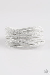 Paparazzi "Shameless Shimmer" White Bracelet Paparazzi Jewelry