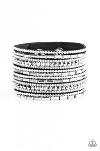 Paparazzi "Wham Bam Glam" Black Wrap Bracelet Paparazzi Jewelry