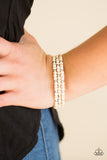 Paparazzi "Stone Paradise" White Bracelet Paparazzi Jewelry