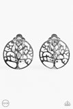 Paparazzi "Royal TREE-tment" Silver Tree Design Round Clip On Earrings Paparazzi Jewelry