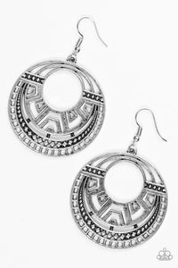 Paparazzi "Modernly Mayan" Silver Earrings Paparazzi Jewelry