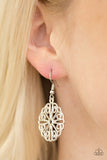 Paparazzi VINTAGE VAULT "Feeling Frilly" Silver Earrings Paparazzi Jewelry