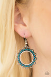 Paparazzi "Bring Your Tambourine" Blue Earrings Paparazzi Jewelry