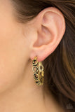 Paparazzi "A Big Flirt" Brass Earrings Paparazzi Jewelry