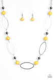 Paparazzi "Simple Stonework" Yellow Necklace & Earring Set Paparazzi Jewelry