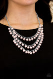 Paparazzi VINTAGE VAULT "Chicly Classic" Pink Necklace & Earring Set Paparazzi Jewelry