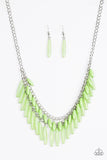 Paparazzi VINTAGE VAULT "Speak Of The DIVA" Green Necklace & Earring Set Paparazzi Jewelry
