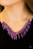 Paparazzi VINTAGE VAULT "Speak Of The DIVA" Purple Necklace & Earring Set Paparazzi Jewelry